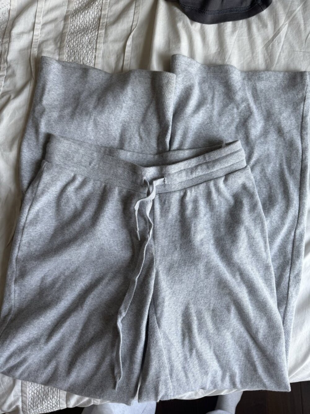 Aritzia HomeStretch Grey Ribbed Knit Pants Size XS